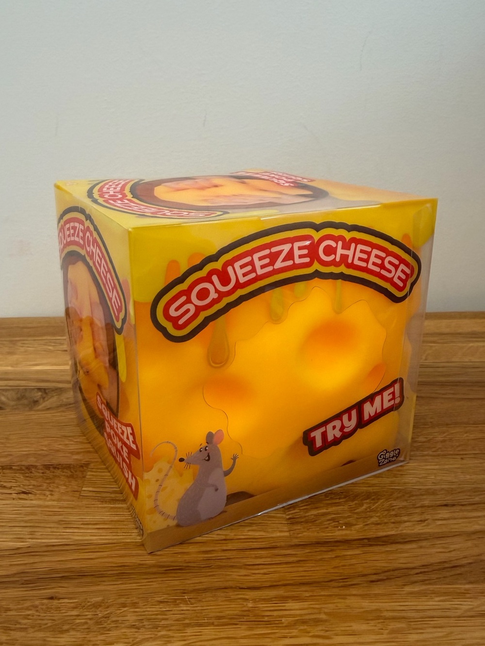 Sunny Days Giggle Zone Squeeze Cheese Squeeezy Squishy Cheese Block Sensory
